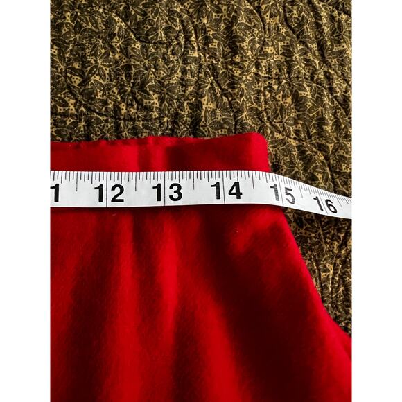 Vintage Requirements red wool maxi skirt a-line academia preppy Holiday party 14 - Picture 7 of 12